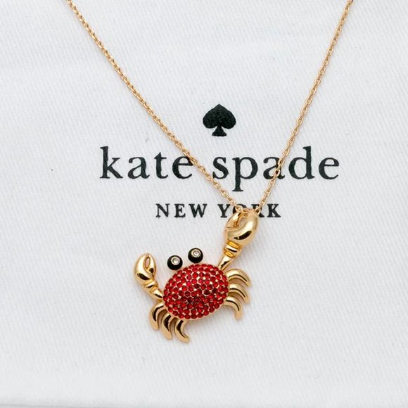 Kate Spade Shore Thing Pavé Crab Necklace (BRAND NEW)